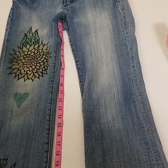 Vigoss Boot Cut Painted Jeans Sz 5 - Picture 12 of 13